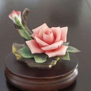 Lefton rose porcelain music box